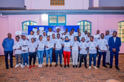 A total of 80 young Rwandans, the first cohort of graduates from the Rwanda Heritage Hub. COURTESY