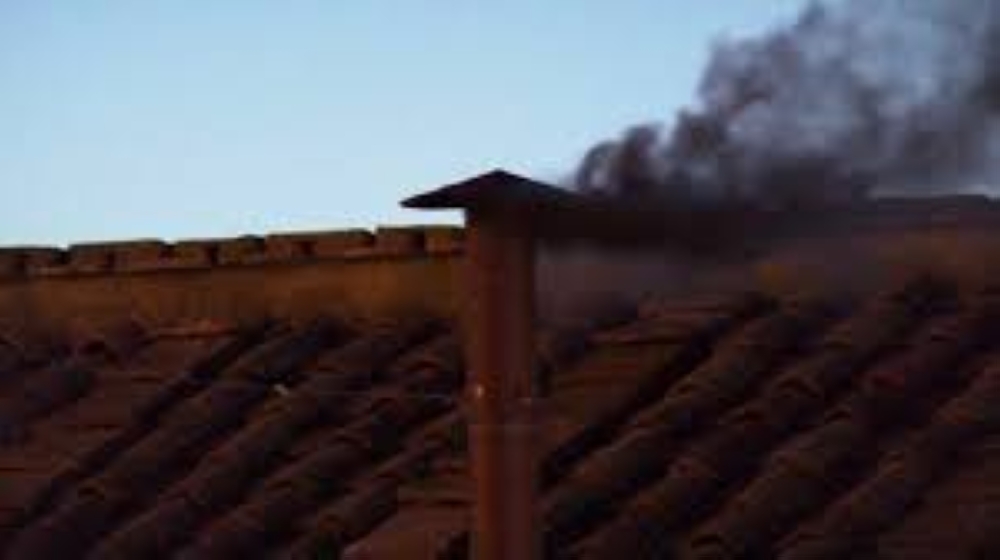 The Sistine Chapel chimney in the Vatican released a plume of black smoke around 9 p.m. on Wednesday, May 7, signaling that the first vote of the papal conclave ended without a decision