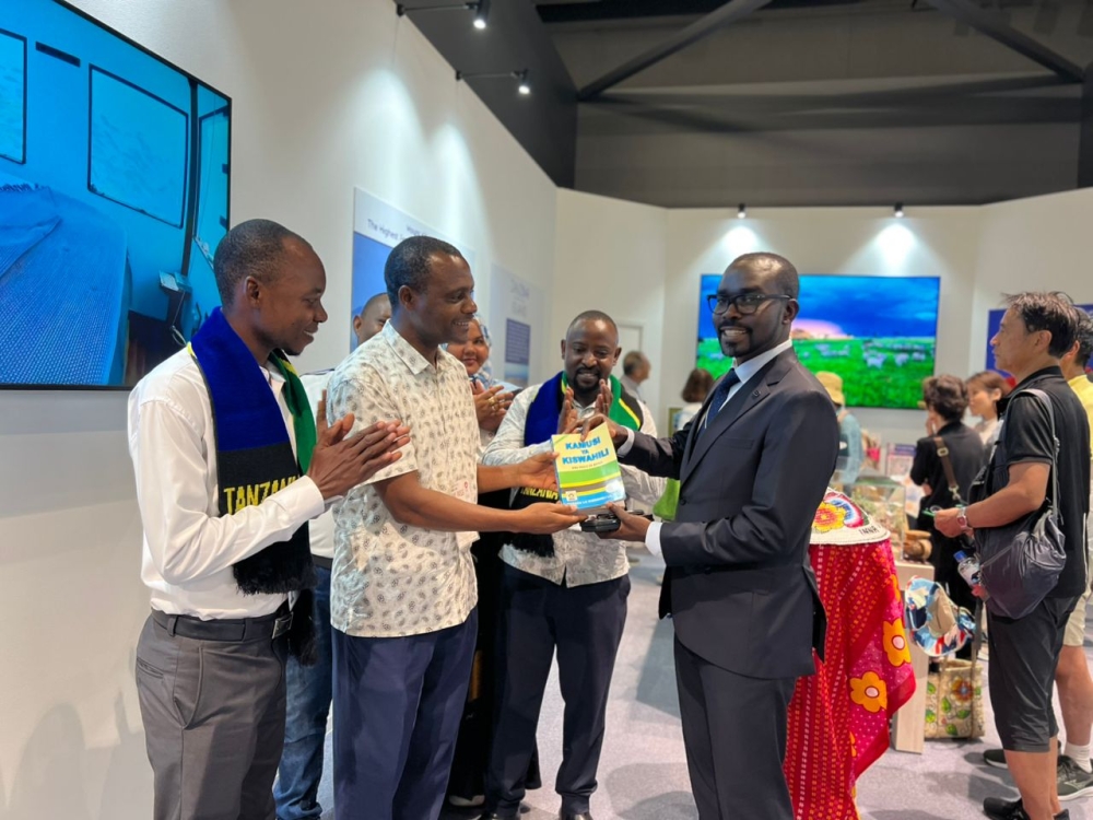 The Minister of Trade and Industry Semuhizi during a guided tour oft Expo 2025 Osaka Kansai in Japan on Friday, July 4. Photo by Davis Higiro